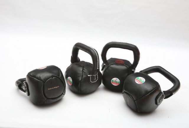 Гири Leather bell 14 кг. натур. кожа